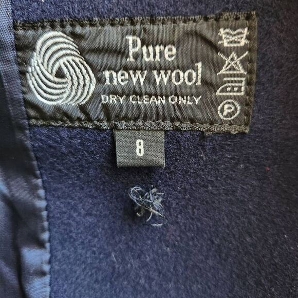 Vintage Wool Coat Womens 8 Central Park International CPI Pure New Wool Outerwea - Picture 6 of 7